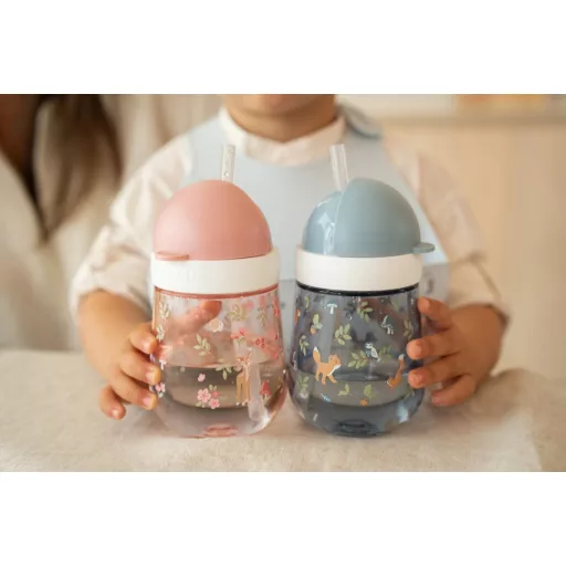 Little Dutch szívószálas pohár 300 ml - fairy garden