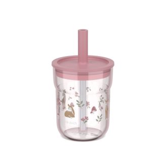   Little Dutch gyerek pohár szívószállal 250 ml - fairy garden