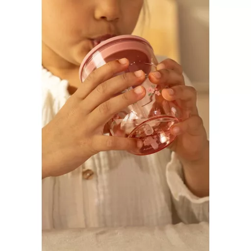Little Dutch gyerek pohár szívószállal 250 ml - fairy garden