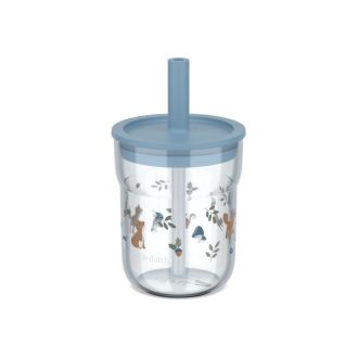   Little Dutch gyerek pohár szívószállal 250 ml  - forest friends