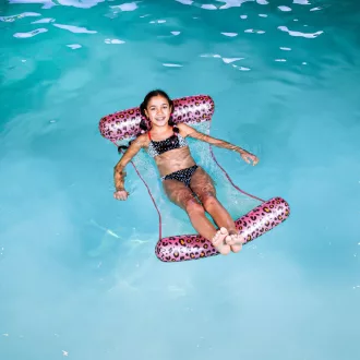   Swim Essentials felfújható úszó függőágy - Rose Gold Leopard