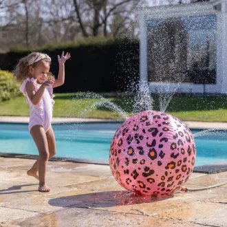   Swim Essentials felfújható spriccelő strandlabda 60 cm - Rose Gold Leopard