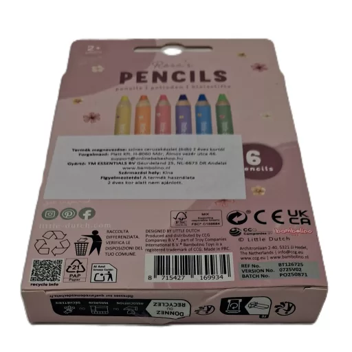 Little Dutch színes ceruza Rosa és barátai CSOMAGOLÁSSÉRÜLT