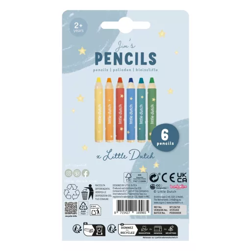 Little Dutch színes ceruza Jim és barátai