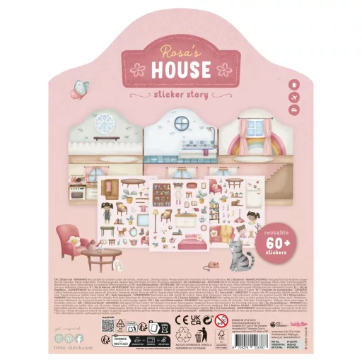 Little Dutch újrafelhasználható matricás füzet Rosa és barátai