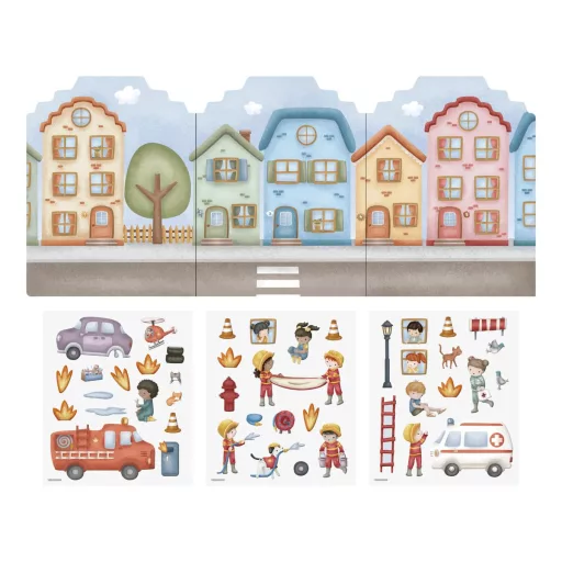 Little Dutch újrafelhasználható matricás füzet Jim és barátai