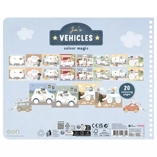 Little Dutch varázsfüzet színesceruzával Jim és barátai