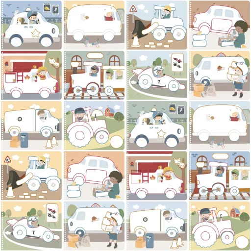 Little Dutch varázsfüzet színesceruzával Jim és barátai