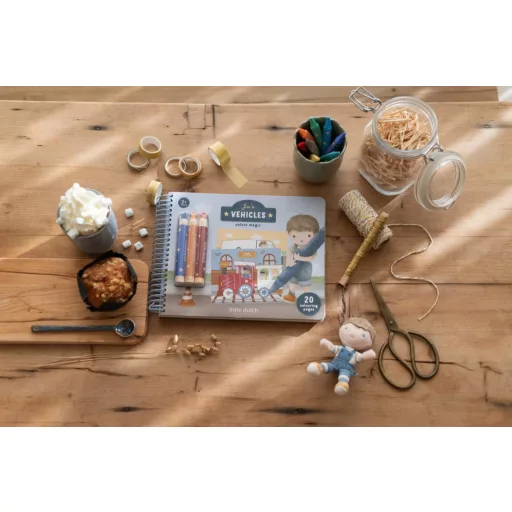 Little Dutch varázsfüzet színesceruzával Jim és barátai