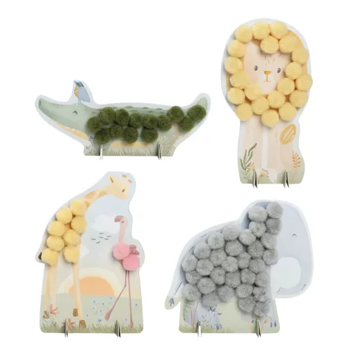 Little Dutch pom pom kép készítő - Safari CSOMAGOLÁSSÉRÜLT