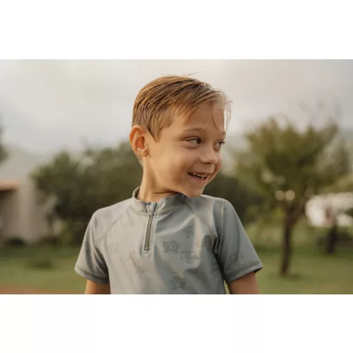 Little Dutch gyerek rövid ujjú UV szűrős úszó póló teknős olívazöld - 74/80