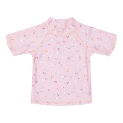   Little Dutch gyerek rövid ujjú úszó póló kis pink virágok - 86/92