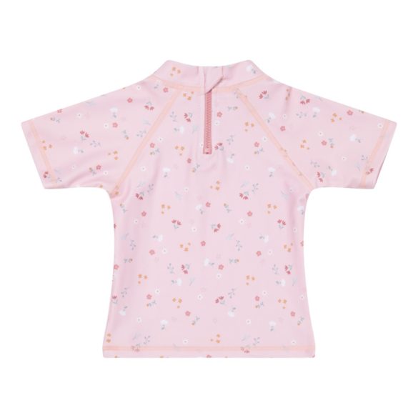 Little Dutch gyerek rövid ujjú úszó póló kis pink virágok - 98/104