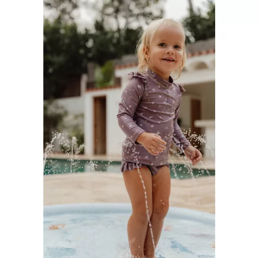 Little Dutch gyerek hosszú ujjú UV szűrős úszó póló mályva virág - 98/104