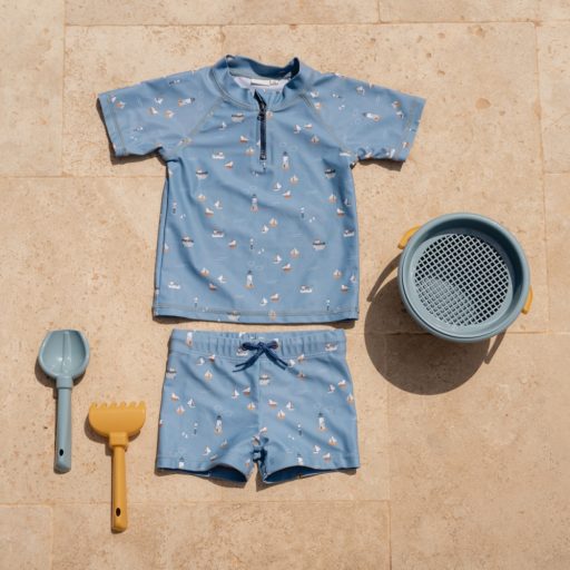 Little Dutch gyerek rövid ujjú UV szűrős úszó póló tengerész sötétkék 74/80