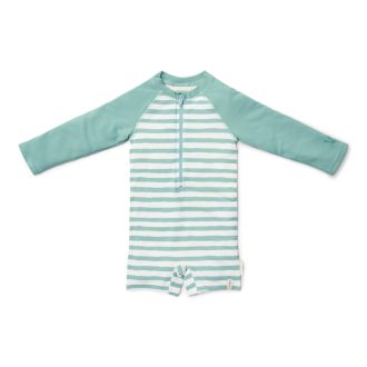   Little Dutch hosszú ujjú úszóoverál Stripes Surf Blue - 86/92