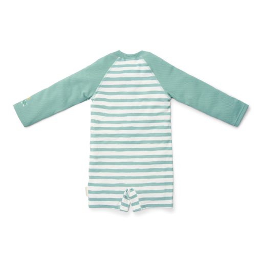 Little Dutch hosszú ujjú úszóoverál Stripes Surf Blue - 98/104