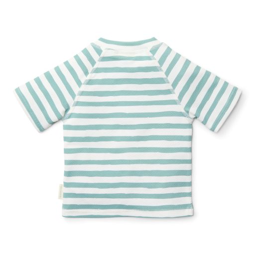Little Dutch rövid ujjú úszó póló Stripes Surf Blue - 74/80