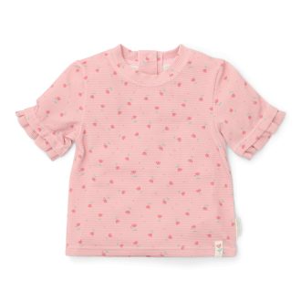   Little Dutch rövid ujjú úszó póló Sunny Flowers Blush - 86/92