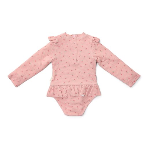 Little Dutch hosszú ujjú fürdőruha Sunny Flowers Blush - 86/92