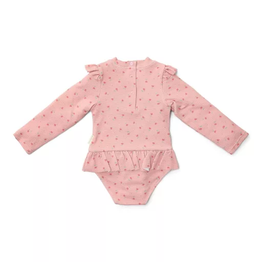 Little Dutch hosszú ujjú fürdőruha Sunny Flowers Blush - 86/92