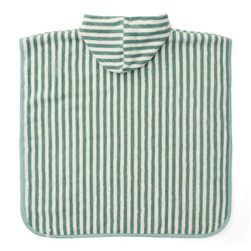 Little Dutch fürdőponcsó Seashells and Stripes Surf Blue