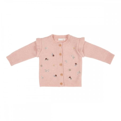 Little Dutch kötött kardigán kis virágok soft pink 62