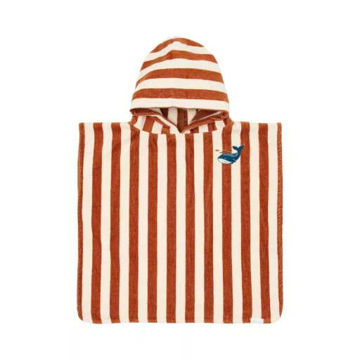 Little Dutch fürdőponcsó Ocean World Brown Stripe - One size 