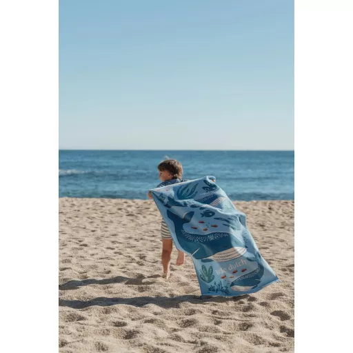 Little Dutch strandtörölköző Ocean World Blue - 60cm X 120cm