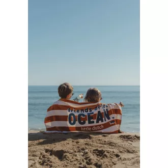   Little Dutch strandtörölköző Ocean World Brown Stripe - 60cm X 120cm