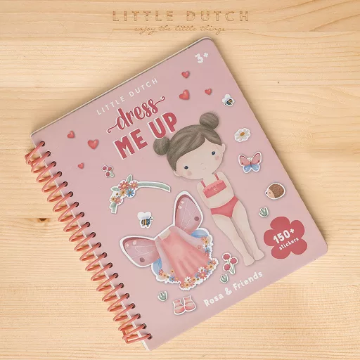 Little Dutch öltöztess matricás füzet - Rosa és barátai