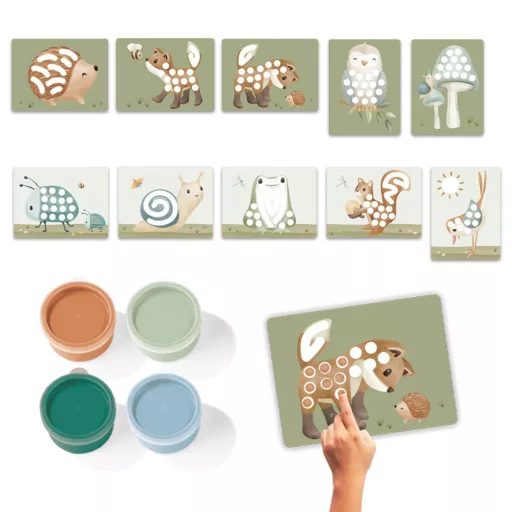 Little Dutch ujjfestő készlet - Forest Friends CSOMAGOLÁSSÉRÜLT