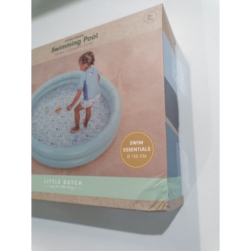 Little Dutch felfújható medence Ocean Dreams kék 150 cm CSOMAGOLÁSSÉRÜLT