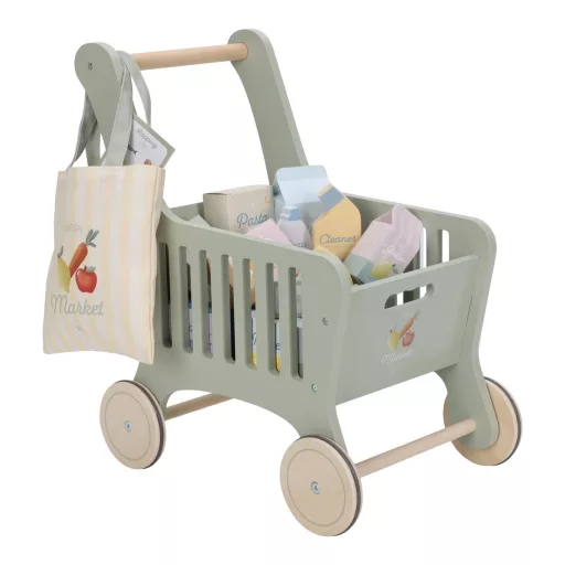 Little Dutch bevásárlókocsi termékekkel