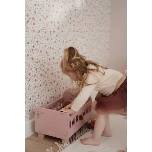 Little Dutch játék babaágy ágyneművel - Fairy Garden CSOMAGOLÁSSÉRÜLT