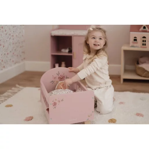 Little Dutch játék babaágy ágyneművel - Fairy Garden CSOMAGOLÁSSÉRÜLT