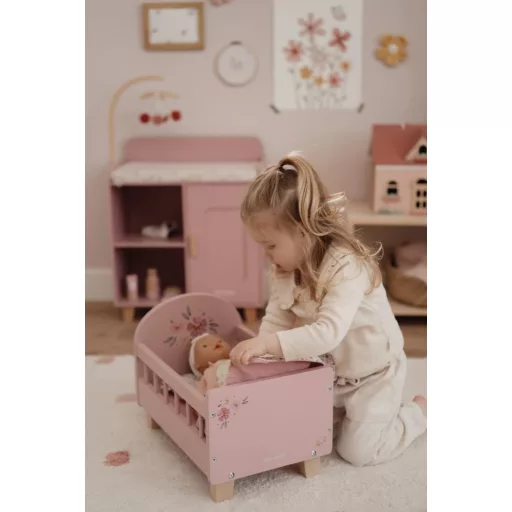 Little Dutch játék babaágy ágyneművel - Fairy Garden CSOMAGOLÁSSÉRÜLT