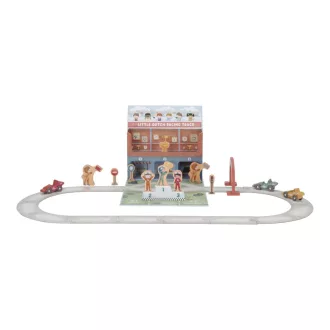 Little Dutch játékkoffer versenypálya CSOMAGOLÁSSÉRÜLT