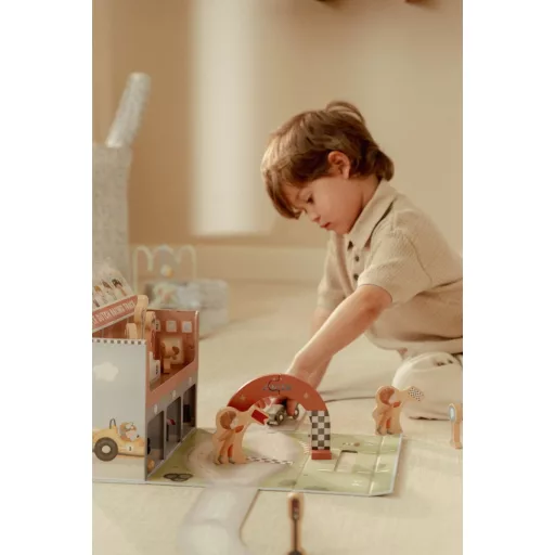 Little Dutch játékkoffer versenypálya CSOMAGOLÁSSÉRÜLT