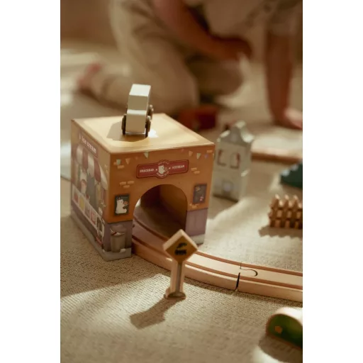 Little Dutch toronyépítő 6 db autóval CSOMAGOLÁSSÉRÜLT