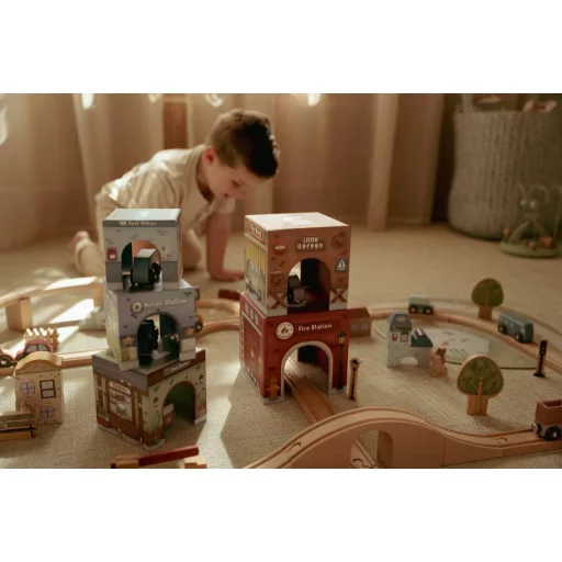 Little Dutch toronyépítő 6 db autóval CSOMAGOLÁSSÉRÜLT