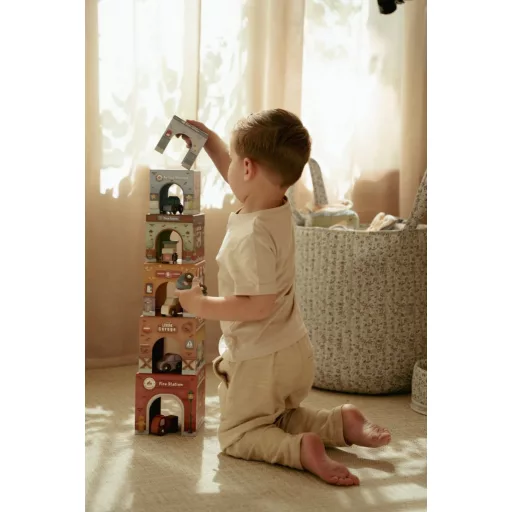 Little Dutch toronyépítő 6 db autóval CSOMAGOLÁSSÉRÜLT