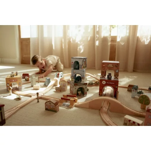 Little Dutch toronyépítő 6 db autóval CSOMAGOLÁSSÉRÜLT