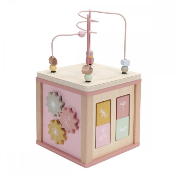 Little Dutch készségfejlesztő kocka - pink FSC