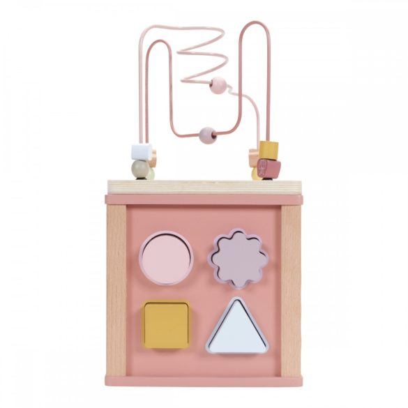 Little Dutch készségfejlesztő kocka - pink FSC