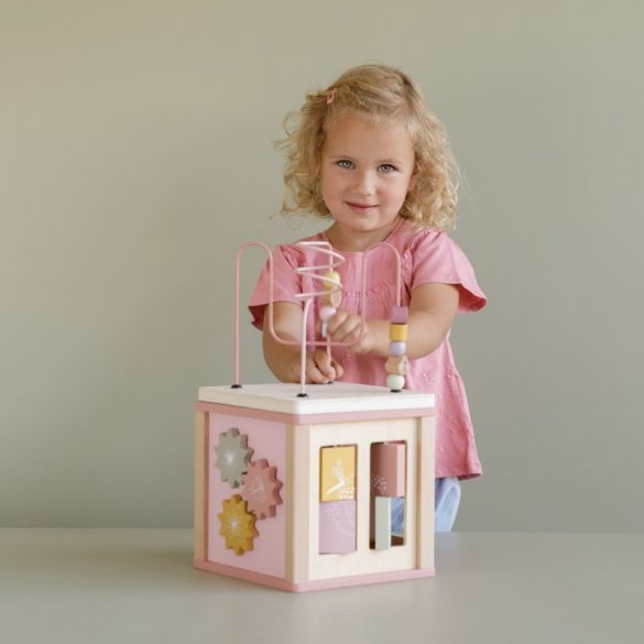 Little Dutch készségfejlesztő kocka - pink FSC