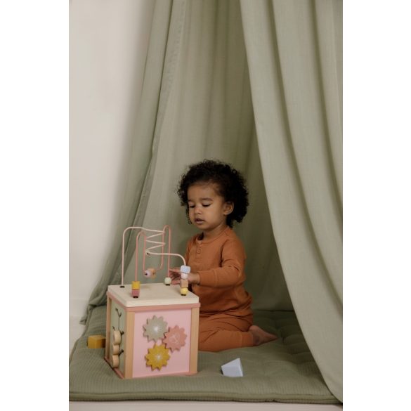 Little Dutch készségfejlesztő kocka - pink FSC