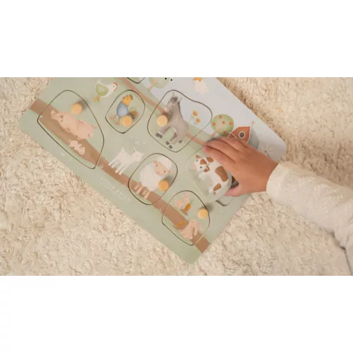 Little Dutch hangos puzzle - Little Farm CSOMAGOLÁSSÉRÜLT