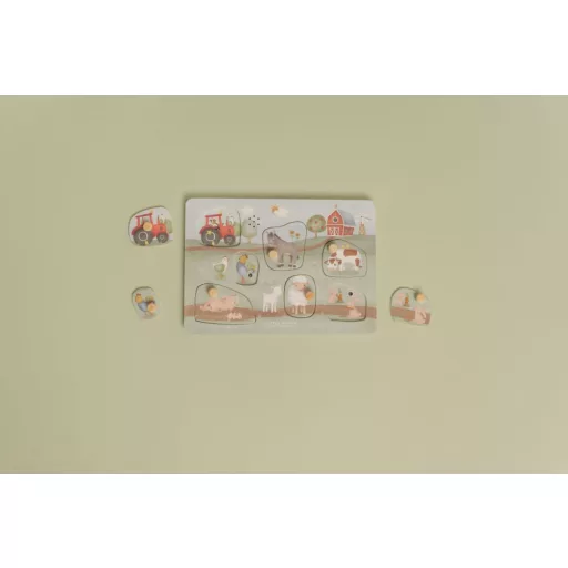 Little Dutch hangos puzzle - Little Farm CSOMAGOLÁSSÉRÜLT