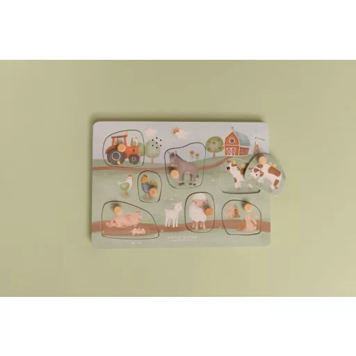 Little Dutch hangos puzzle - Little Farm CSOMAGOLÁSSÉRÜLT